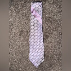 Valentino Silk Necktie Lavender Geometric Made in Italy Designer Tie Authentic